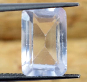 Natürlicher russischer weißer Phenakit 7,60 Karat Smaragdschliff Edelstein zertifiziert E364 - Bild 1 von 8