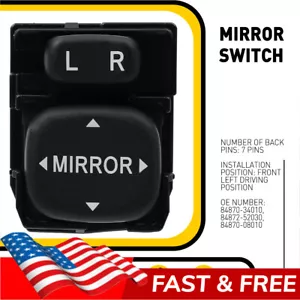 Power Mirror Switch For 2001-2012 Toyota RAV4 2009-2013 Toyota Corolla Highlande - Picture 1 of 11