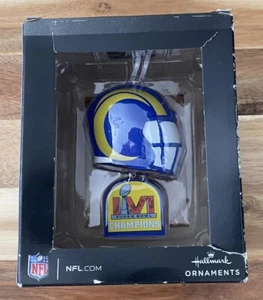 Hallmark Los Angeles Rams SuperBowl LVI Champion NFL Helmet Ornament Box Damaged - Picture 1 of 7
