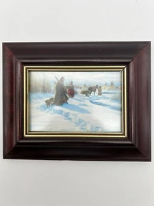 Robert Duncan Winter Fuel Native American Camp Art Print Mini Cowboy Artist Muse - Picture 1 of 6