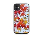 Autumn Falling Leaves Rubber Phone Case Red And Orange Leaf Shapes Picture G168