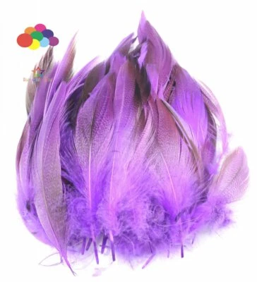 100 Pcs Wholesale Duck Feathers 5-10cm/2-4inch Dyed Multi-Color Flank Decoration - Image 1 of 4