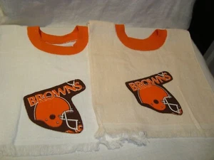 Cleveland Browns NFL Football Handmade/Tea Towel Children's/Baby Bib NEW - Picture 1 of 3