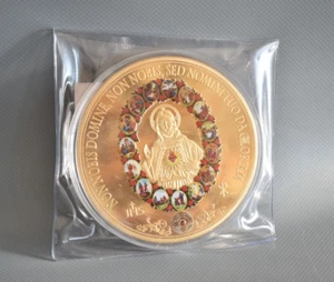 Civitas Vaticana JHS Prägung Medaille 100mm vergoldet PP OVP #B3 - Picture 1 of 5