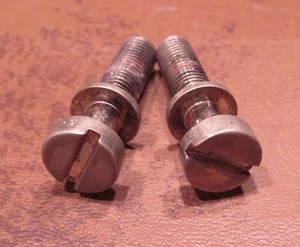 AGED Tailpiece STUDS (2) Brass Nickel fits 1959 Gibson Historic Les Paul SG 335 - Picture 1 of 3