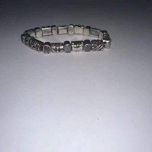 Sterling Silber Deborah Armstrong DAC 1999 Modernist Edelstein Armband 6,25" - Bild 1 von 5