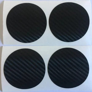 AUTO LEICHTMETALLFELGE NABENKAPPE AUFKLEBER X4 UNI KOHLEFASER OVERLAY Größe 60 mm - Bild 1 von 3
