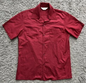 Vintage Mr California Button Shirt Men's Small 2 Pocket Detail Crown Red - Picture 1 of 21