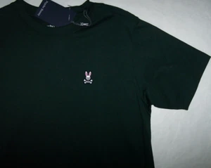 NWT Psycho Bunny FOREST GREEN Classic Pima Cotton Tee Shirt Boys L 14/16 LOGO - Picture 1 of 3