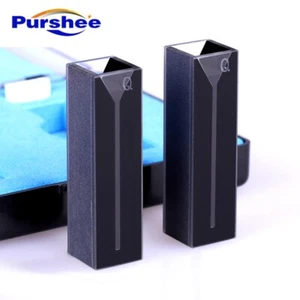 2PCS 350ul Micro JGS1 Quartz Cuvette Cell With Black Walls - Picture 1 of 5