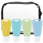  4 Pcs Secure and Sealed Silicone Travel Size Bottles Filling