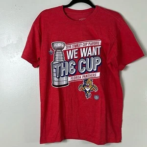 Old Time Hockey Florida Panthers Stanley Cup 2016 Red Graphic Tee Shirt Men’s L - Picture 1 of 6