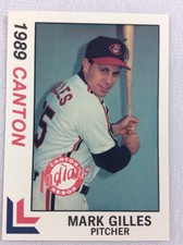 1989 Canton-Akron Indians-Eastern League-BEST Baseball Card-Mark Gilles