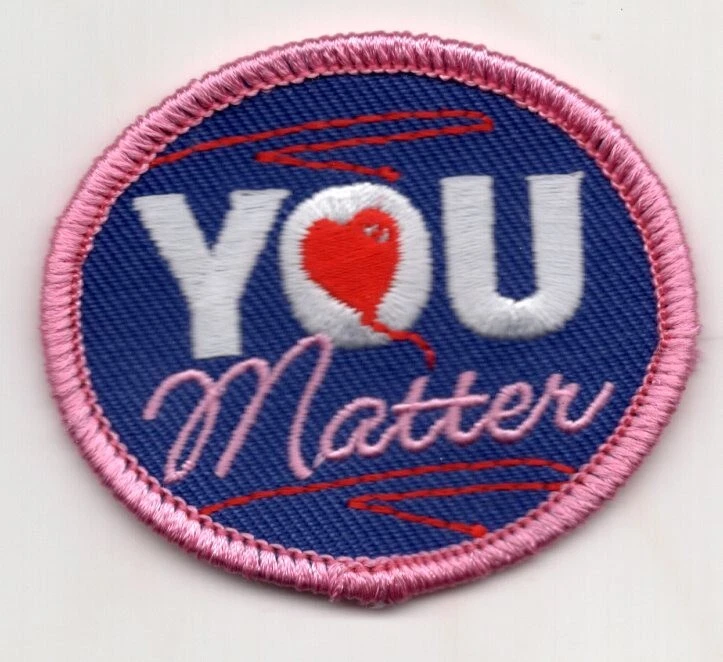 YOU MATTER Iron On Patch Sayings Words - Image 1 of 1