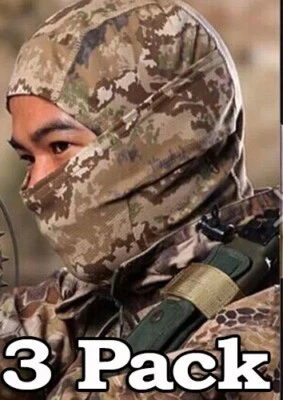 3 PACK Camouflage Men's Balaclava Face Ski Mask UV Wind Protection CADPAT CAMO - Image 1 of 4