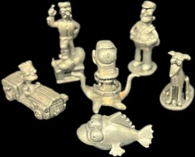 Piezas de repuesto para juego MONOPOLY THE SIMPSONS, juego de 6 fichas de peltre SOLO Foto 1 de 4