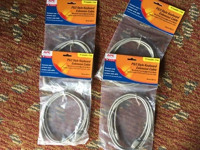 4pc  - All NEW APC 0872- 6FT Din6M/Din6F PS2 Keyboard High Quality Extension - Image 1 of 4