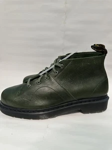 Dr. Martens Church Buckingham Leather Monkey Boots Mens 12 Green 5 Eye Lace Up - Picture 1 of 6