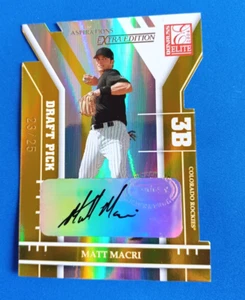 2004 DONRUSS ELITE MATT MACRI #304 GOLD ASPIRATIONS RC AUTO /25 COLORADO ROCKIES - Picture 1 of 3