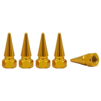 5 Stück YOU.S Ventilkappen Reifenventile Spike in Gold für PKW LKW Motorrad - Bild 1 von 2