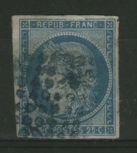 Colonies générales: n°23 oblitéré, variété "filet du haut brisé" ! - Picture 1 of 2