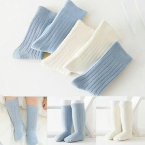 Toddler Baby Girls Boys 0-3 Year Knee High Long Socks Cotton Casual Stockings - Picture 1 of 7