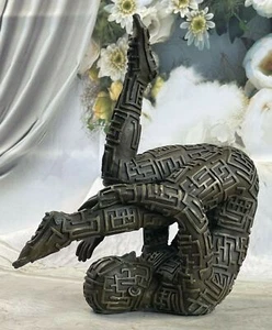 Yoga Exercise Bronze Sculpture by Salvador Dali Gift Figurine Art Deco Figure - Picture 1 of 7