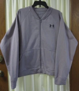Under Armour Womens Rival Fleece Bomber Jacket Lavender Loose Size XXL - Picture 1 of 7