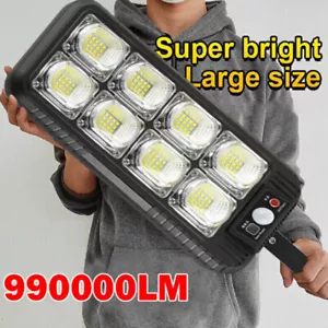 Commercial Outdoor Solar Street Flood Light LED Lamp Area Dusk To Dawn Wall Lamp - Picture 1 of 13