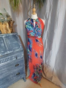 Gorgeous Kaleidoscope Dress Size 14 Orange Classic Wedding Ascot Cruise - Picture 1 of 6