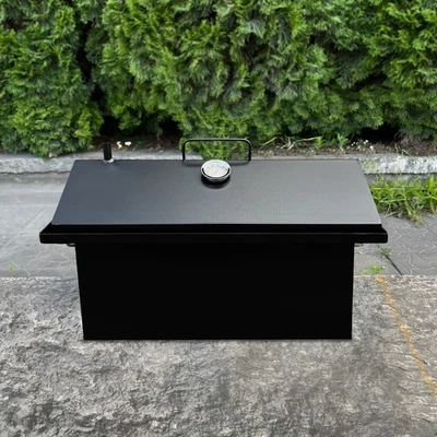 Ahumador para Carne y Cocina, Barbacoa Jardín, Ahumador 27L 2mm con Termómetro Foto 1 de 4