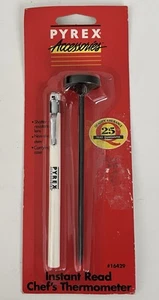 Pyrex Accessories Large Dial Instant Read Chefs Thermometer + Carrying Case NOS - Picture 1 of 5