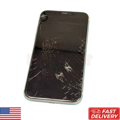 Apple iPhone 11 128GB White - Boost Mobile - Cracked Front & Back - FOR PARTS - Image 1 of 4