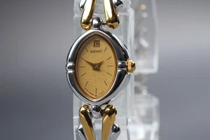 1993 [COME NUOVO] Orologio Vintage Seiko Bracciale 1E20-598A Oro Quarzo Donna dal GIAPPONE - Foto 1 di 10