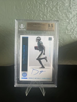 Devonta Smith 2021 Panini Encased - Rookie Notable Signatures Sapphire /35 Auto - Image 1 of 2