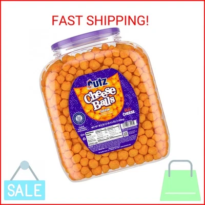 Utz Cheese Balls Barrel, вкусная закуска, запеченная с настоящим сыром чеддер, восхитительная - Изображение 1 из 2