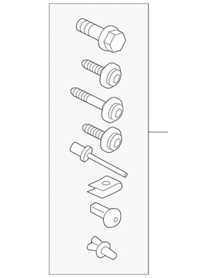Kit de herrajes para guardabarros originales Audi 8V0-098-625-A Foto 1 de 3