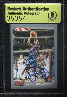 BAS 2004-05 Topps Total Silver Jamal Crawford #123 Beckett Auth Sticker Auto - Image 1 of 2