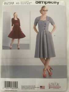Vestido para mujer Simplicity 2016 patrón de costura 8259 talla 6-14 - Imagen 1 de 3