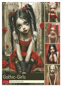 Gothic-Girls. Bizzare Comic-Art (Wandkalender 2026 DIN A4 hoch), CALVENDO Monats - Bild 1 von 9