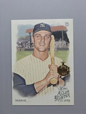2019 Topps Allen & Ginter - Roger Maris #128 Stamped Topps Originals NY Yankees - Image 1 of 3