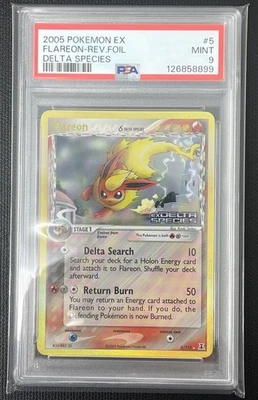 Flareon 5/113 PSA 9 EX Delta Species Reverse Holo Stamped Pokemon Card MINT! - Image 1 of 2
