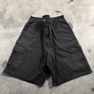 Vintage Y2K/2000s Baggy Black Streetwear Skater Cargo Shorts! Fits 40 - Picture 1 of 6