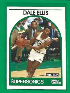 1989-90 NBA Hoops Basketball Dale Ellis #10 Seattle Supersonics - Picture 1 of 2