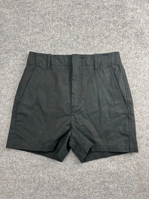 Shorts femininos Vince Chino 8 bolsos pretos de algodão elástico laços para cinto - Imagem 1 de 4