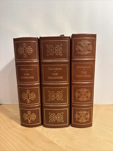 Easton Press Shakespeare Comedies Histories Tragedies 3 Volume Book Set Leather - Picture 1 of 12