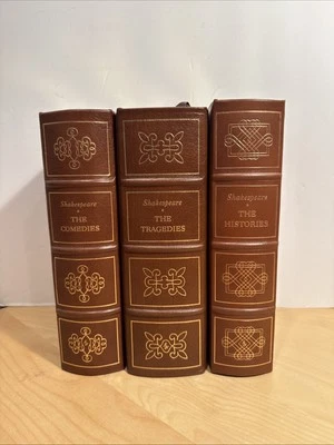 Easton Press Shakespeare Comedies Histories Tragedies 3 Volume Book Set Leather - Image 1 of 4