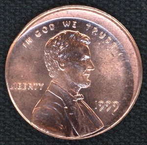 1999-P BU VDB MINT ERROR 15% OFF-CENTER VDB LINCOLN MEMORIAL CENT - Picture 1 of 4