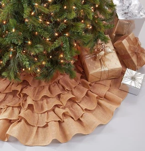 Gonna Albero di Natale Saro Lifestyle con Disegno Arruffato Naturale 84" - Foto 1 di 4