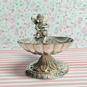 Silver hallmarked 925 drummer cherub in pearl shell, 27 grams, dolls house 1/12 - Picture 1 of 10